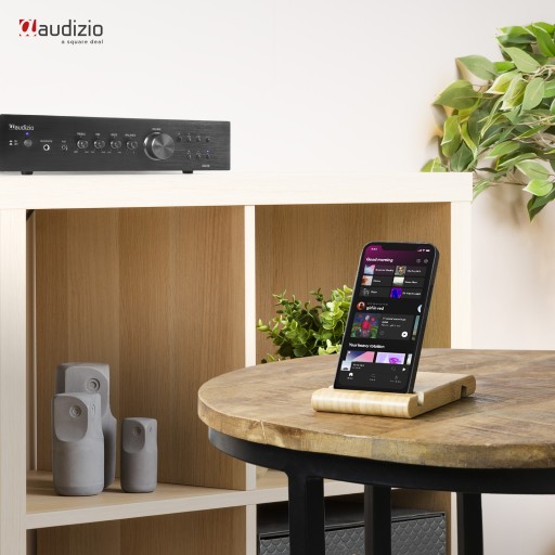 2-канальный усилитель HiFi 2x200 Вт, пульт дистанционного управления BT Audizio