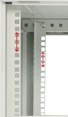 Стоечный шкаф 12U 600x450 ASP 19 дюймов Серая настенная сплошная дверь