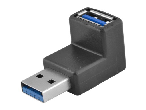 Переходник вилка USB 3.0 — розетка USB 3.0 угловая Lexton LX8377K