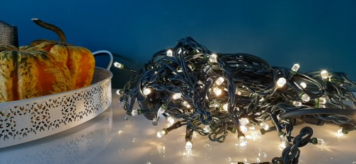 KURTYNA ZEWNĘTRZNA 120 LED BIAŁY CIEPŁY 7M FLASH
