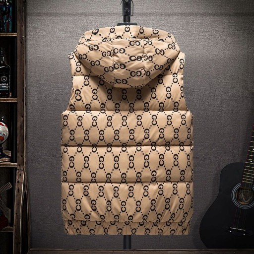 Желтый стеганый жилет с капюшоном M/5XL