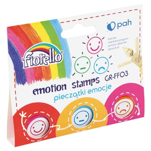 PIECZĄTKI STEMPELKI FIORELLO EMOTIKONY EMOCJE 3SZT