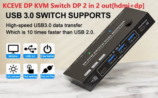 KC-KVM212DH-NA-Конвертер ПК-KVM-переключатели