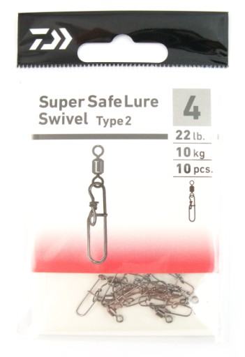 Булавка Daiwa Super Safe № 2, 28 кг, с вертлюгом.