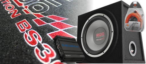 STRONG MAC AUDIO BASS BOX + CRUNCH УСИЛИТЕЛЬ + КАБЕЛИ 10 мм2 ПРОВОДА
