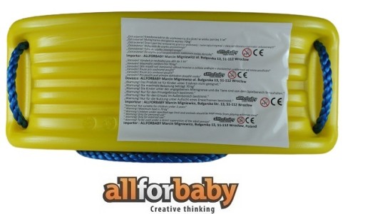 A4B ПРОЧНЫЕ ПЛАСТИКОВЫЕ КАЧЕЛИ, ЖЕЛТАЯ ДЕТСКАЯ ПЛОЩАДКА