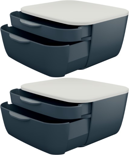 Контейнер Leitz Cozy с 2 ящиками, серый x2