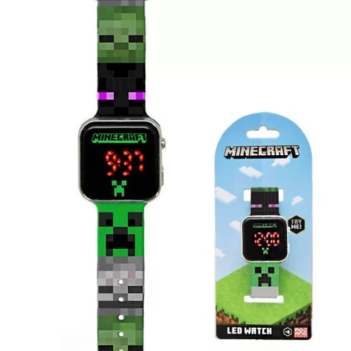 Светодиодные цифровые часы Minecraft