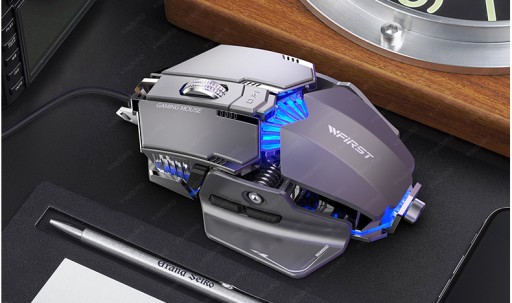 STALOWA MYSZ GAMINGOWA PRO 7200 DPI 4LED aluminium