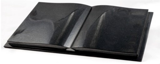 Гранитная надгробная книга с гравировкой 60x40x5 см + клин