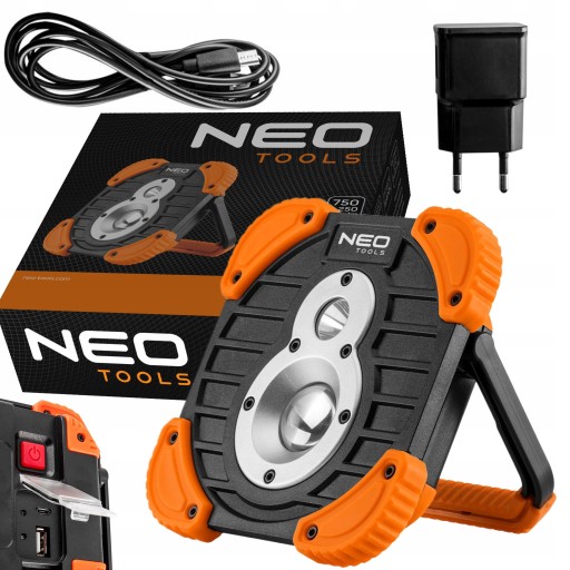 NEO LAMPA WARSZTATOWA AKU. COB+CREE 1000 lm 99-040