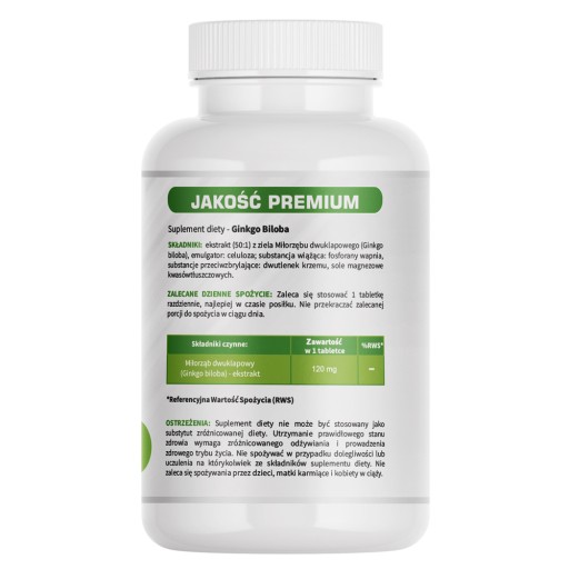 Ginkgo Biloba - японская экстракт гинкгоа для лучшего кровообращения и памяти