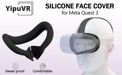 ЗАЩИЩАЮЩИЙСЯ ПОТОМ СИЛИКОНОВЫЙ ЩИТОК ДЛЯ ЛИЦА ДЛЯ META/OCULUS QUEST 3