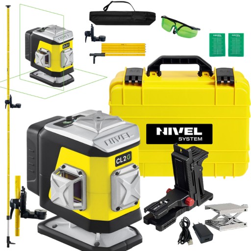 Зеленый лазер Nivel System с шестом CL2G+LP-36
