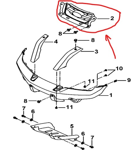 ATRAPA GRILL PLASTIK PRZÓD PRZEDNI Quad ATV TGB AVENGER 400cc OEM!
