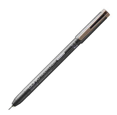 Ручка для рисования Copic Multiliner теплого серого цвета толщиной 0,3 мм, устойчивая к воде и спирту
