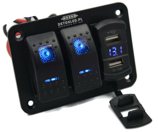 Панель переключателей 12-24В DX2-2USB-VOL