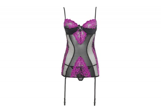 Черный корсет с кружевом Стринги Sexy L/XL
