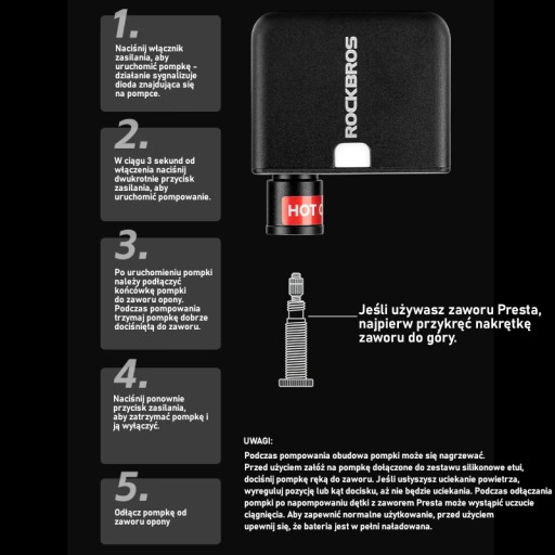 ЭЛЕКТРИЧЕСКИЙ НАСОС МИНИ-КОМПРЕССОР ДЛЯ ROCKBROS AS1 ШИНЫ USB-C