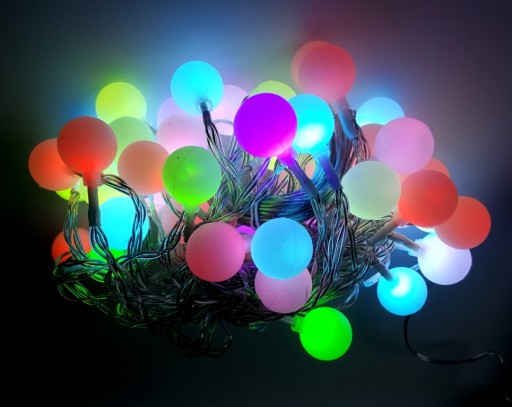 СВЕТОДИОДНАЯ САДОВАЯ ГИРЛЯНДИЯ 230В RGB ПАСТЕВЫЙ ЦВЕТ