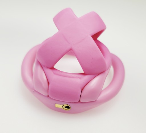 Маленький розовый пояс целомудрия, клетка целомудрия 4 Orings Dilator Penis Cage