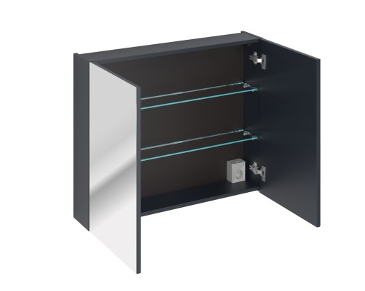 ШКАФ С ЗЕРКАЛОМ ДЛЯ ВАННОЙ 80 СМ SANTA FE DEEPBLUE