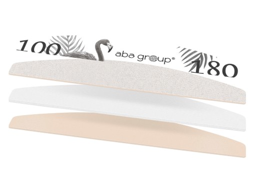Pilnik do Paznokci 180/240 Łódka Półksiężyc Slim Folia Aba Group 100 szt