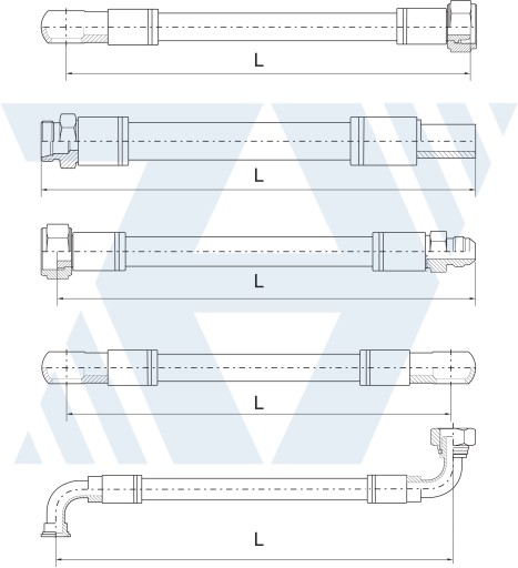 Гидравлический шланг дюймовый 3/8 L-2000 330Бар