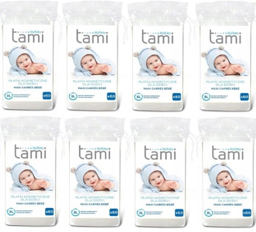 Хлопья TAMI BABY КОСМЕТИЧЕСКИЕ 8x60шт 480шт