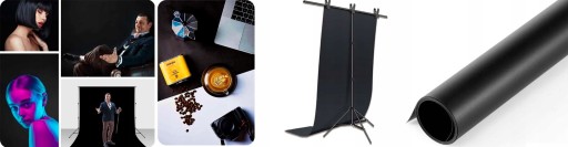 Штатив для фотофона + черный полипропиленовый фотофон 1,5х4м