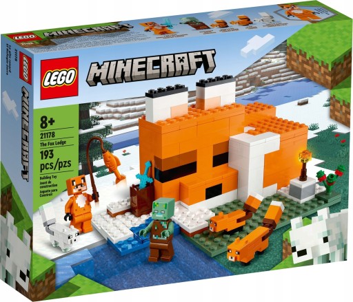 ПОДАРОЧНЫЙ НАБОР LEGO MINECRAFT FOX HABITAT MAINCRAFT HOUSE BLOCK