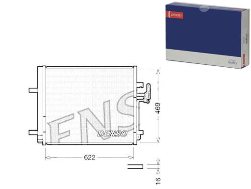 Радиатор кондиционера DENSO DCN10016 1405365