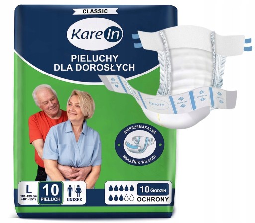 ПОДГУЗНИКИ ДЛЯ ВЗРОСЛЫХ KAREIN CLASSIC L 10 ШТ.