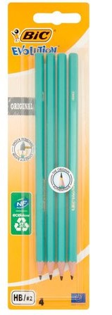 Карандаш BIC Evolution Original без ластика 4 шт.