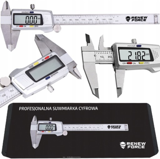 SUWMIARKA DOKŁADNA ELEKTRONICZNA CYFROWA ZE STALI NIERDZEWNEJ 0-150mm ETUI