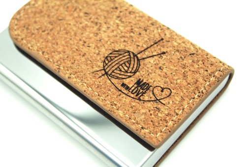 Элегантная визитница CORK + гравировка