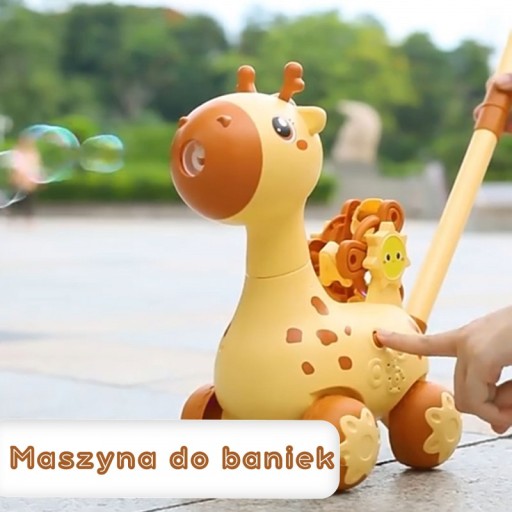 PCHACZ MASZYNKA DO ROBIENIA BANIEK MYDLANYCH BĄBELKI ŻYRAFA ZABAWKA DZIECI