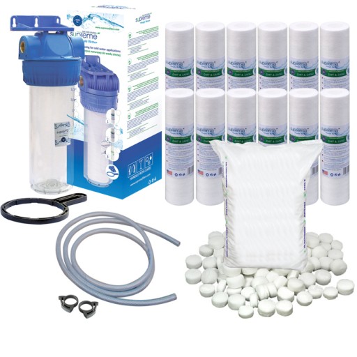 Zmiękczacz wody - 25L, sól, test, wkłady