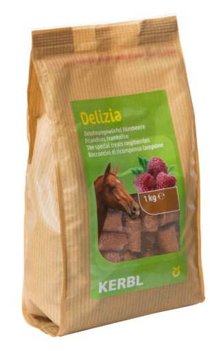 КОНФЕТЫ ДЛЯ ЛОШАДЕЙ лакомство KERBL Delizia Classic МАЛИНА 1кг