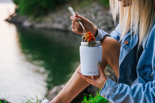 VIALLI ВАКУУМНЫЙ ТЕРМОС ДЛЯ ПИЩИ FUORI FOOD 0,5 л БЕЛАЯ СТАЛЬ