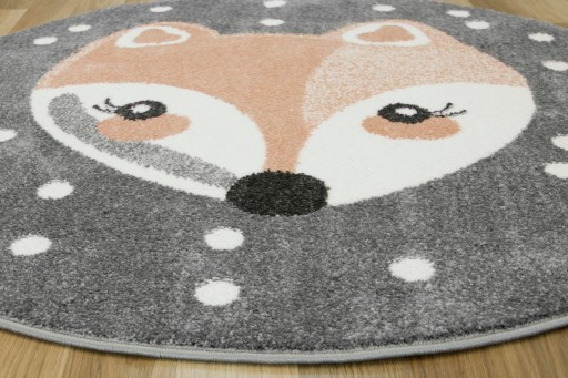 Обвенчались. КРУГЛЫЙ КОВЕР LIMA 160 СМ ДЛЯ ДЕТСКОЙ КОМНАТЫ POWDER PINK FOX DOTS