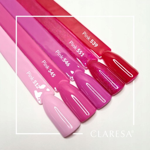 Claresa Lakier Hybrydowy Pink 551 różowy brokatowy