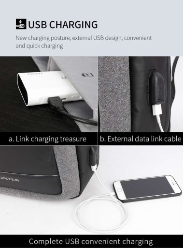 Рюкзак/сумка Arctic Hunter для ноутбука 17,3 USB, ручная кладь в самолет