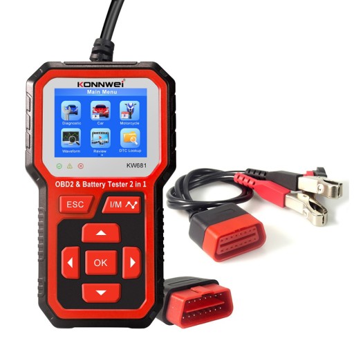 ТЕСТЕР АККУМУЛЯТОРА 6 В 12 В ИНТЕРФЕЙС OBD2 KW681