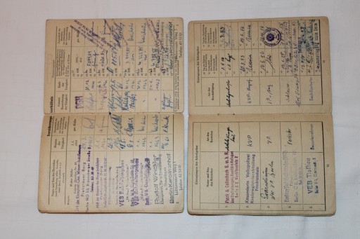 Wehrpass, Ausweis, Arbeitsbuch dokumenty DDR