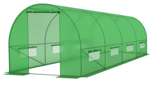 Tunel Foliowy Ogrodowy Szklarnia 3x4,5x2 Foliak Na Warzyw 13,5m2 Zielony