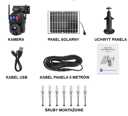 FOTOPUŁAPKA GSM SOLAR ZOOM OPTYCZNY x36 8MP DWA OBIEKTYWY BERING GUARD