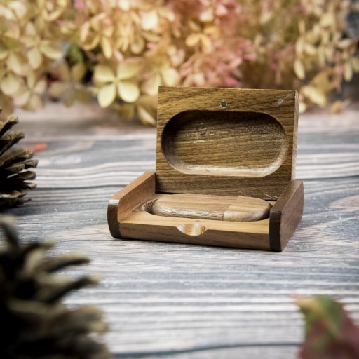 Флешка деревянная, орех, 32 ГБ, 3.0, USB-бокс, гравировка