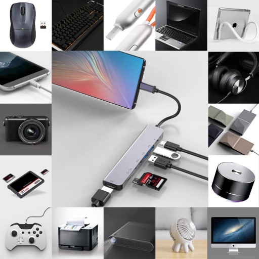 Адаптер HUB 7in1 USB-C HDMI 4K SD Macbook Pro / Air