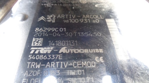 РАДАР OPEL 9810093180 PEUGEOT CITROEN 86299001
